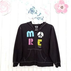 Life is Good Good Kids More Peace Zip Up Sz XL